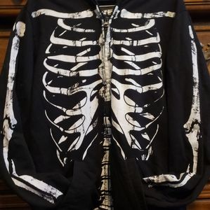 Skeleton Hoodie With Zip Up Mask